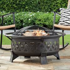 Maybe you would like to learn more about one of these? Better Homes Gardens 35 Round Lattice Wood Burning Fire Pit With Cover Antique Bronze Walmart Com Walmart Com