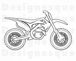 Sketch the frame of the bike. Dirt Bike Outline Svg Dirt Bike Svg Motocross Svg Dirt Bike Etsy Bike Drawing Simple Bike Drawing Dirt Bike Svg
