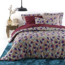Housse De Couette Satin Lave Imprime Satin Flower La Redoute Interieurs Housse De Couette Couette Housses