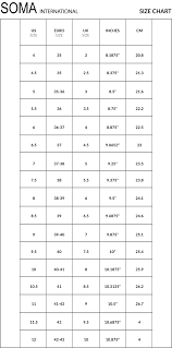 Size Chart Soma Studio By Tcs