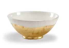 Ceramic Modern Decorative Bowl In White Gold Modern Decorative Bowls Decorative Bowls Bowl