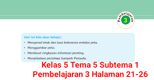 Kunci jawaban buku gemar matematika kelas 5 sd. Kunci Jawaban Buku Tematik Tema 5 Kelas 5 Halaman 21 22 26 Koesrow