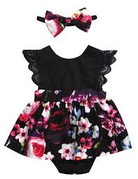 Black Floral Baby Girl Dress Baby Girl Dress Girl Outfits Baby Girl Dresses