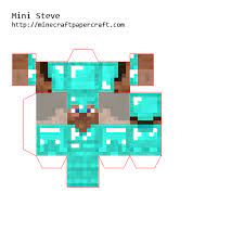 Papercraft Mini Steve With Diamond Armour Fixed Diy Minecraft Minecraft Blocks Minecraft Crafts