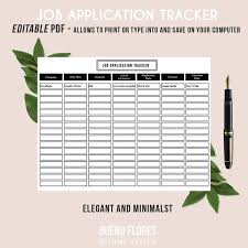 Job Application Tracker Job Application Log Editable Printable Pdf Job Search Organizer Instant D Bullet Journal Job Search Job Application Job Search