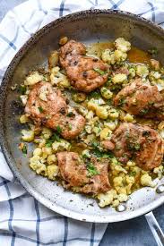 Garlic Lemon Chicken With Anchovy Sauce Cauliflower Eat Well Enjoy Life Recipe In 2020 Lemon Chicken Delicious Healthy Recipes Anchovy Sauce