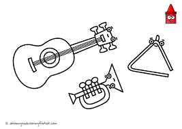 Draw Musical Instruments Colored Instruments Musical Instruments Drawing Musical Instruments Drawing Instruments Drawing Coloring Pages For Kids
