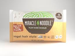 Combine the pasta with 3 stalks of celery that have been diced finely, 3 sliced green onions, 1 grated carrot and 1/4 cup (60 ml) of your favorite bottled italian dressing. Miracle Noodle Angel Hair Shirataki Angel Hair Miracle Noodle