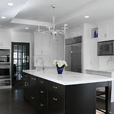 white cabinets espresso island design ideas