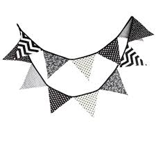 Black And White Pennant Banner Png Vintage Floral Fabric Cotton Bunting Pennant Banner Flag For Wedding Birthday Nursery Baby Shower Decorations Fabric Bunting Baby Shower Garland Cloth Banners