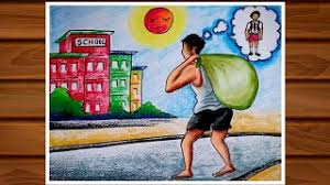 I capture this photograph during mid day of summer. Stop Child Labour Coloring Drawing Step By Step World Day Against Child Labour Poster For Kids