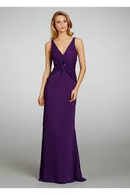 Fitted V Neck Long Dark Purple Chiffon Occasion Bridesmaid Dress With Flower Bridesmaid Dresses Cheap Bridesmaid Dresses Long Bridesmaid Gowns