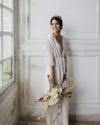 The Bianca Dress In A Copper And Gold French Riviera Wedding Inspiration Photo Shoot A French Riviera Wedding Ethereal Wedding Dress Ethereal Wedding