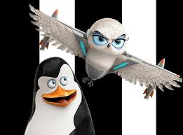 Kowalski's deep blue eyes scanned the yellowing paper of his notepad through his specialized goggles, his own scrawled shorthand for equations and diagrams completely filling the page. Hd Wallpaper Penguins Of Madagascar Kowalski And Eva Penguin And Owl Characters Wallpaper Flare