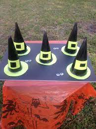 Witch Hat Ring Toss I Made For Our Halloween Party Halloween Carnival Halloween Party Trunk Or Treat