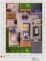Desain inspiratif rumah mediteranian 1 lantai 3 kamar tidur. 12 Denah Rumah 3 Kamar Dengan 1 Mushola