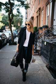 Black trench coat outfits