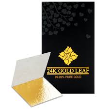 It is made of pure gold or sometimes a mixture of gold and silver. 24k Edible Gold Leaf Sheets 4x4 Cm 30sheets Made Of 99 99 Real Gold Used In Beauty Routine And Makeup Bakery And Pastry Eg Buy Pure Gold Leaf Sheets Edible Luxurious Art Facial