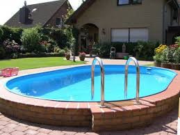 Die steine sind aus natürlichen materialien und mit einer rutschhemmenden. Stahlwandpool Oval Mit Backstein Pool Backstein Pool Umrandung