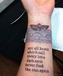 If you want your new ink to stand out, then the wrist is the perfect placement. 41 Pleasant Quote Tattoos On Wrist