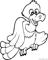 Keep your kids busy doing something fun and creative by printing out free coloring pages. Cartoon Cute Vulture Coloring Page Coloringall