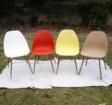 Four Mid Century Modern Sam Avedon Shell Chairs Alladin Etsy Shell Chair Mid Century Modern Mid Century