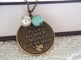 I Love You More Than Yesterday And Less Than Tomorrow Song I Love You More Than Yesterday Less Than Tomorrow Romantic Gift For Her Paris Themed French Charm Vintage Beads Pearl Gifts Romantic Gifts For Her Love Charms