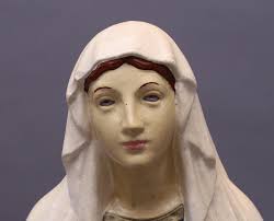 STATUE, ceramic, Virgin Mary, Germany. Art