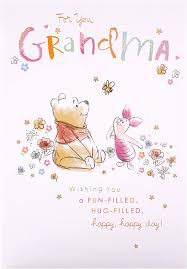 Happy Birthday Card Ideas For Grandma Amazon Com Birthday Card For Grandma From Hallmark Winnie The Pooh Design Office Products In 2020 Grandma Birthday Card Cool Birthday Cards Grandma Birthday