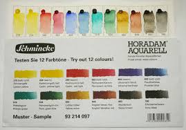 Adventure Tous Les Jours Schmincke Horadam Watercolor Chart