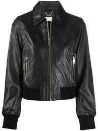 Michael Michael Kors Rib Trimmed Biker Jacket Michael Kors Jackets Biker Jacket