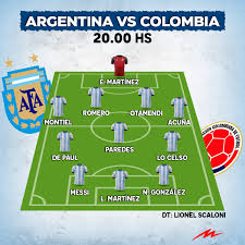 Formaciones, hora y tv de los cinco partidos del martes. Radio Mitre On Twitter La Formacion De La Seleccionargentina Confirmada Desde Las 19 45hs Vivi Argentina Vs Colombia Por Las Eliminatoriasqatar2022 Junto Al Supermitredeportivo Https T Co Cveqzbzgco