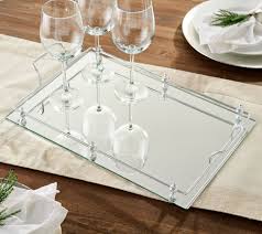Display serving trays on a dining room buffet or a kitchen island. 18 Mirrored Decorative Serving Tray By Valerie Qvc Com