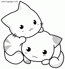 Cute Anime Cat Coloring Pages Cute Anime Cat Kitten Drawing Anime Kitten