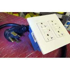 Minimize the risk of electric shock by installing ground fault circuit interrupter outlets (gfcis) all you need to know about gfci outlets. Electrical Converter 230 Volt 4 Wire Prong 30 Amp To 115 Volt 2 Gang Gfci 4 Outlets Adapter E9001 2 4c