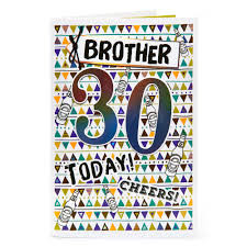 30th birthday poster present gift+ personalised name for husband son brother him. Buy 30th Birthday Card Brother Cheers For Gbp 1 29 Card Factory Uk