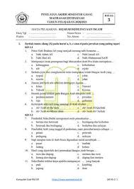 Maybe you would like to learn more about one of these? Soal Pas Ski Mi Dan Kunci Jawaban Sesuai Kma 183 Tahun 2019 Ayo Madrasah
