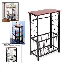 Ssline Bathroom Floor Storage Side Corner Table Shelf Toilet Tissue Paper Roll Holder Stand Magazine Rack Bathroom Floor Storage Bathroom Flooring Corner Table