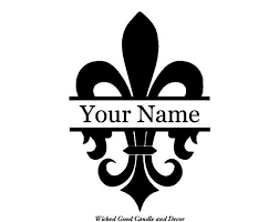 Download Vinyl Decal Fleur De Lis With Custom Text By Wickedgooddecor 8 99 Silhouette Projects Stencil Patterns Silhouette Cameo Projects
