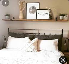 This 67 h x 44 w over the bed shelving unit fits easily over your bed to provide additional storage of lightweight items such as your favorite photos and trinkets. Pin On Living Room Discover Ideas
