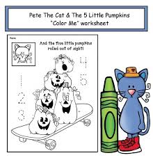 Pete The Cat S 5 Little Pumpkins Worksheet Pumpkin Poem 5 Little Pumpkins Pumpkin Coloring Pages
