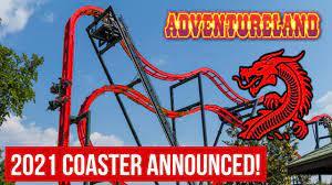 Dragon Slayer New For 2021 Adventureland Roller Coaster Breakdown Analysis Youtube