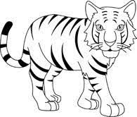 Cute nature mammal land zoo wildlife animal. Image Result For Tiger Clipart Black And White Tiger Drawing For Kids Tiger Drawing Tiger Images