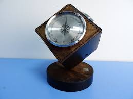 Goldpfeil Wetterstation Leder Plexi Thermometer Barometer Hygrometer 70er Design Barometer Wetterstationen Ebay