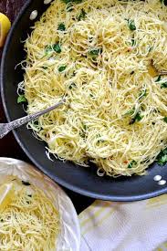 Toss pasta with shrimp and pasta water, then add fresh herbs, lemon juice and zest. 10 Things You Can Make With Just Olive Oil Lemon And Garlic Lemon Pasta Pasta Dishes Pasta With Olives