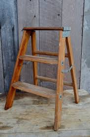 Step Ladder Vintage Small Wooden Folding Step Stool Industrial Etsy Folding Step Stool Step Ladders Wooden Step Stool
