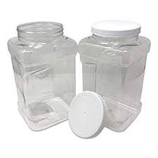 White canisters made in usa. 1 Gallon Clear Plastic Jars With Ribbed Liner Screw On Lids Bpa Free Pet Plastic Made In Usa Bulk Storage Containers 2 Pack 1 Gallon Square Walmart Com Walmart Com