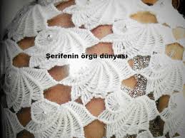 Incili Midye Sal Modeli Krose Dikisler Desenler Tig Isleri