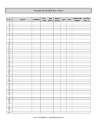 Rank Players By Name Position Team Age Points And Value With This Printable Fantasy Football Che Fantasy Football Cheat Sheet Fantasy Football Cheat Sheets