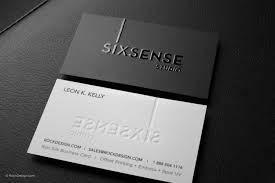 Modern Black And White Silk Business Card With Emboss And Spot Uv Sixsense Embossed Business Cards Business Cards Creative Salon Business Cards